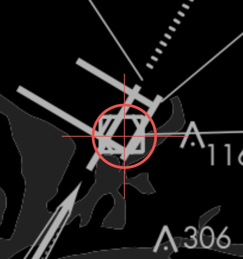 App help image showing chart alignment with a crosshair