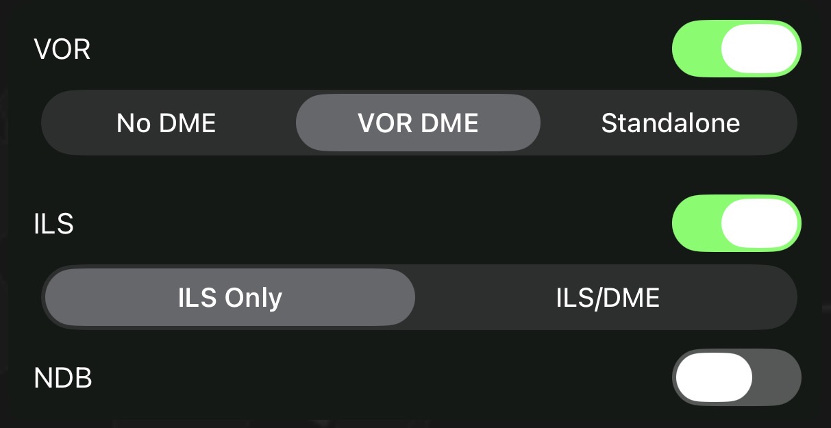 App help image of the plate navaid configuration
